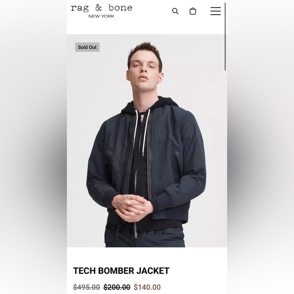 Rag & Bone Tech Bomber Jacket - Picture 8 of 9